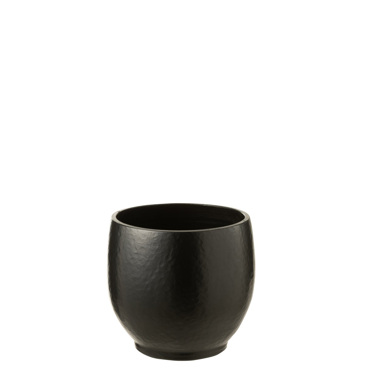 J-Line - Pot de Fleurs Ying - Céramique - Noir - Petit - Ø26,00cm