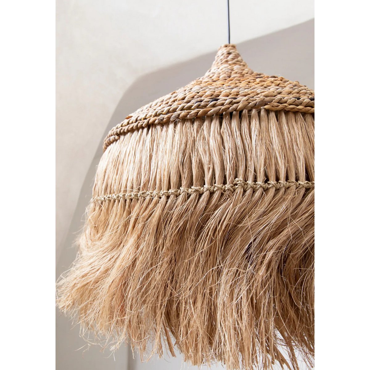 Bazar Bizar - Hanglamp 'Abaca' (Naturel, L)