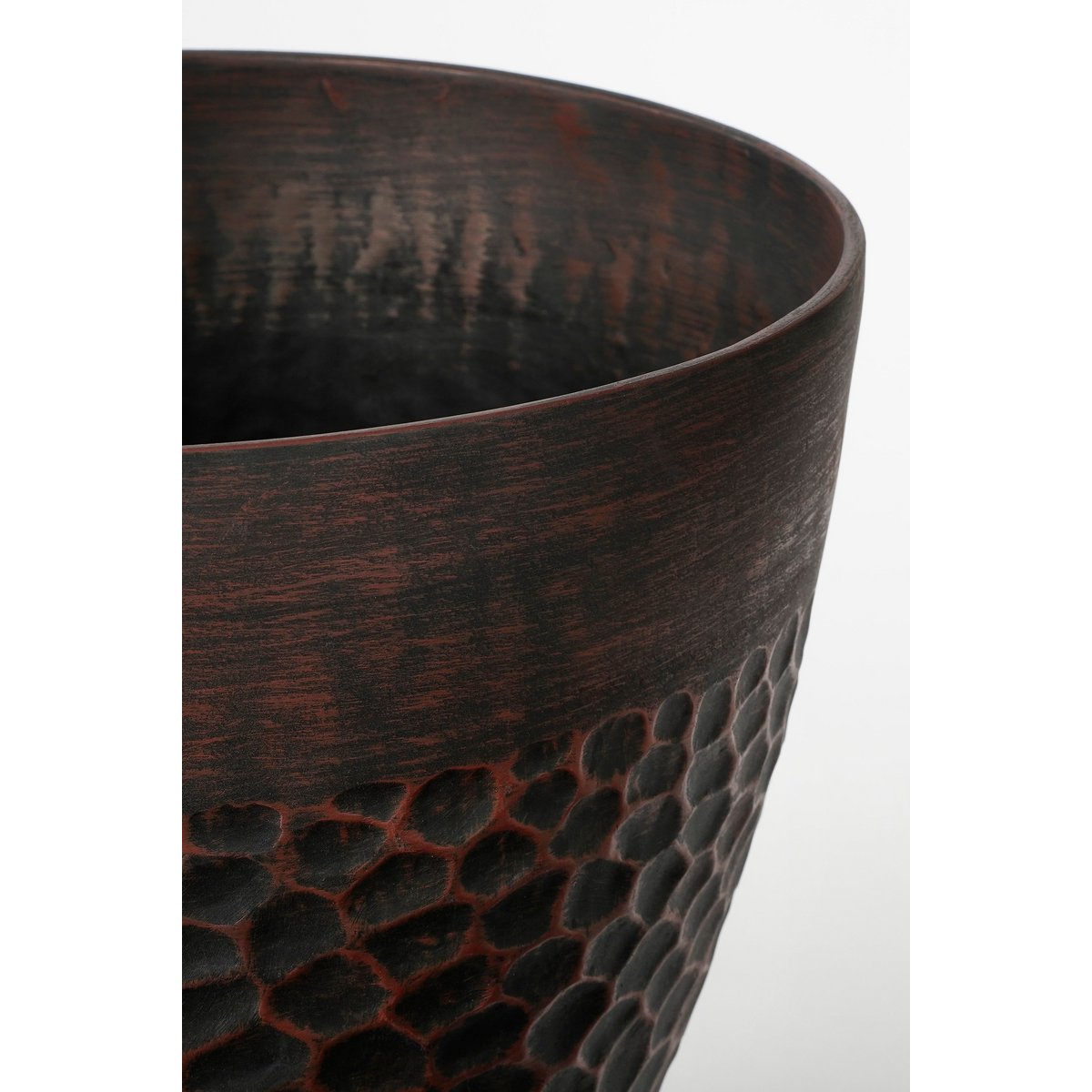 Mica Décorations - Pot de Fleur d'Extérieur Bravo - H32,5 x Ø38 cm - Marron martelé