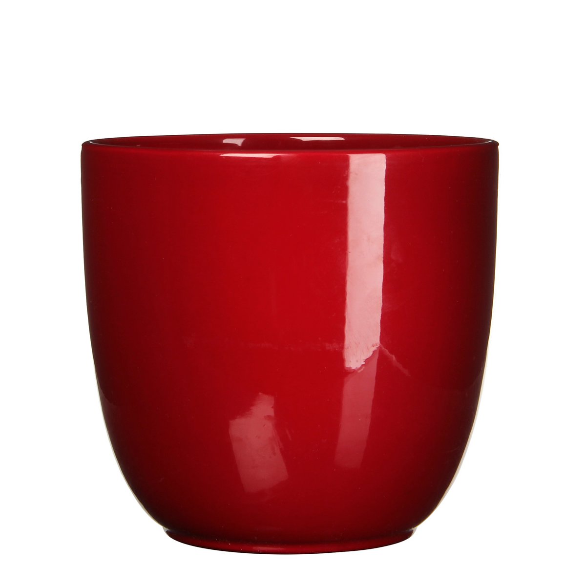 Mica Decorations - Pot de Fleurs Tusca - H28,5 x Ø31 cm - Rouge foncé