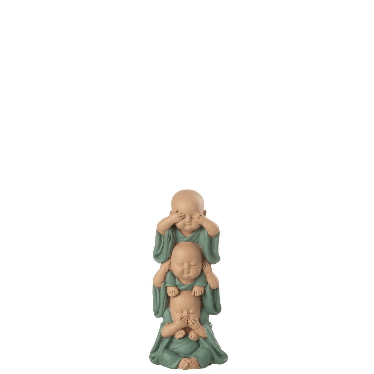 J-Line - Monk Entendre/Voir/Parler No Evil Poly Vert Petit