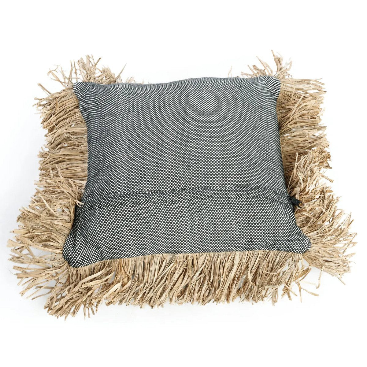 Bazar Bizar - Housse de coussin 'Cotton Bonita' (Noir Naturel, 40x40)