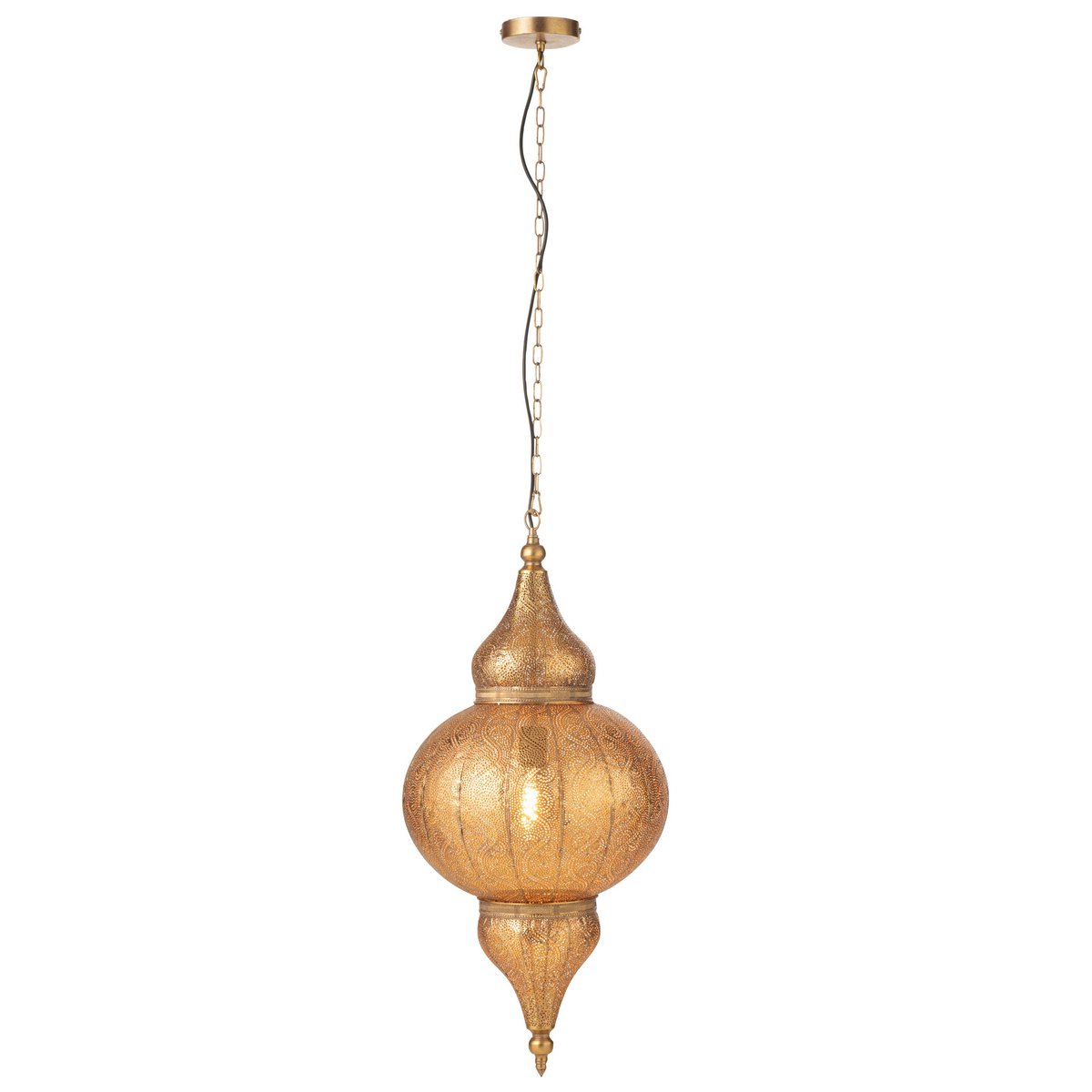 J-Line - Hanglamp Boor - Metaal - Goud - Large