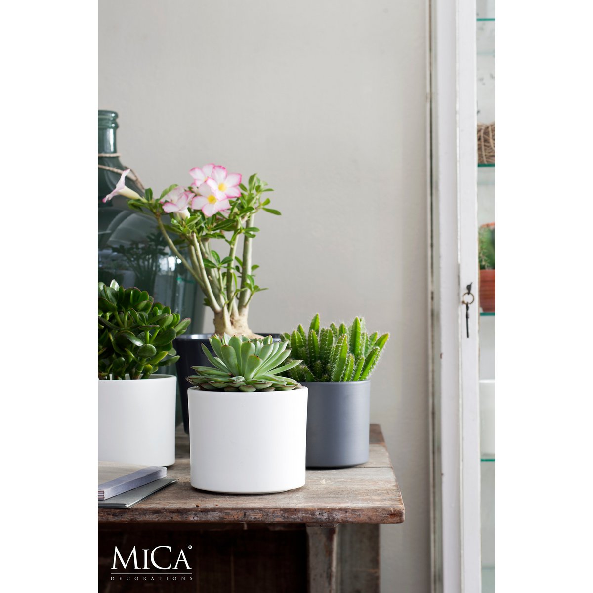 Mica Décorations - Pot de Fleur Era - H26 x Ø28 cm - Blanc