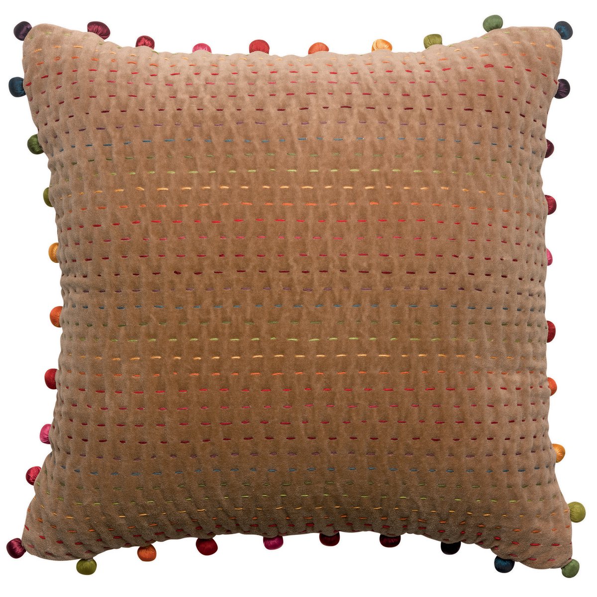 VIVARAISE - Coussin uni Gastonet Camel 45 x 45