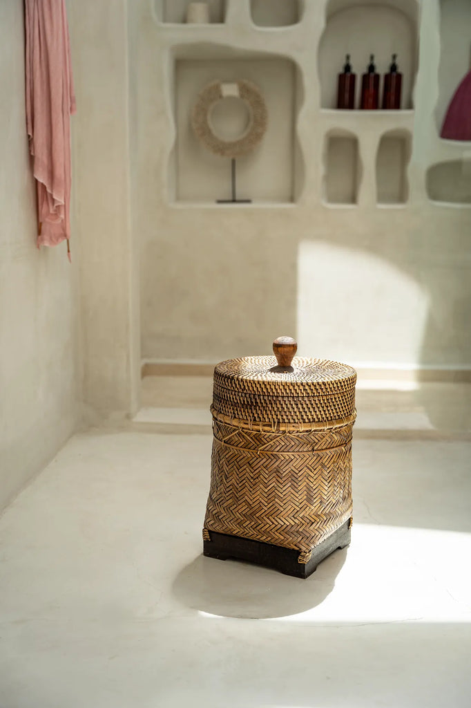 Bazar Bizar - Mand 'Bathroom Bin' (Naturel Bruin)