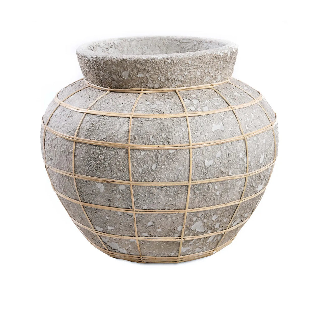 Bazar Bizar - Vase 'Belly' (Beton Natur, L)