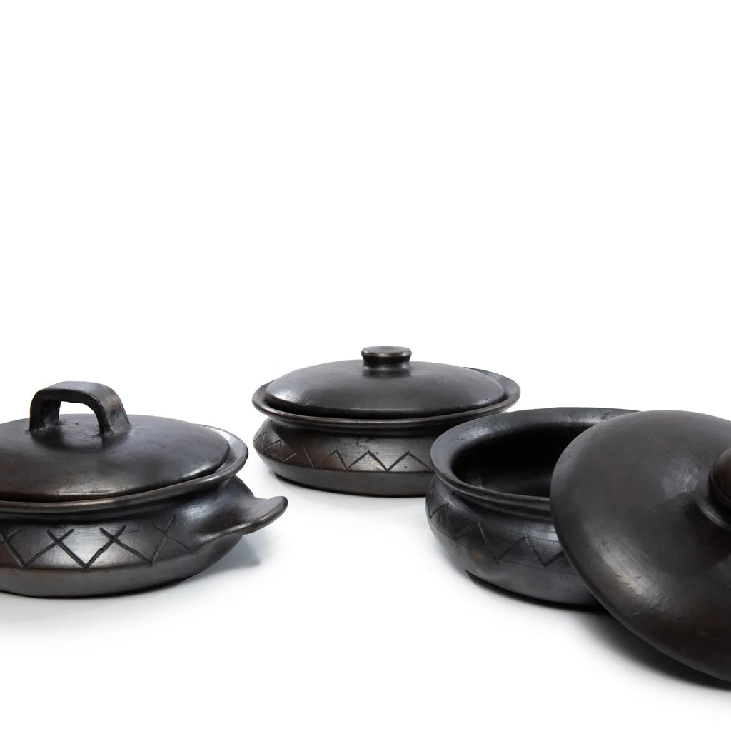 Bazar Bizar - Pot ovale avec motif 'Burned' (Noir)