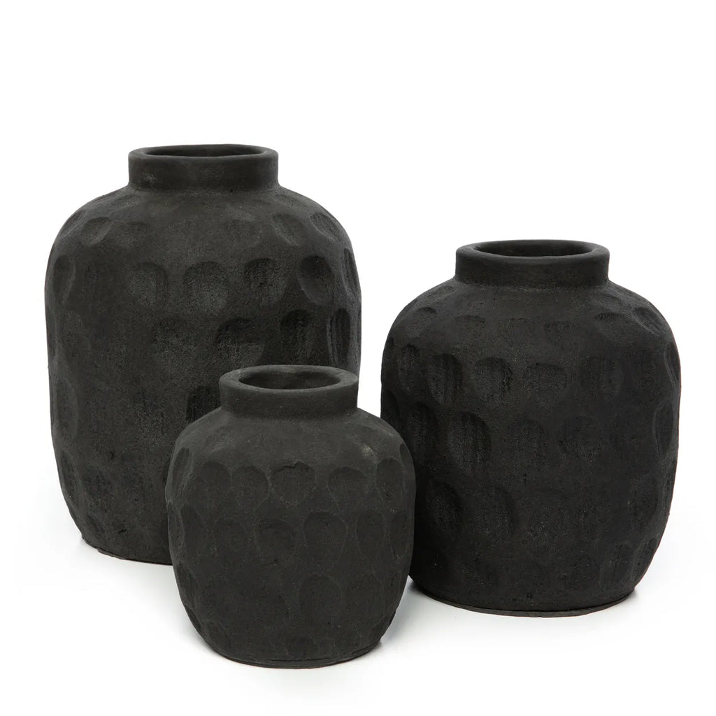Bazar Bizar - Vase 'Trendy' (Noir, L)