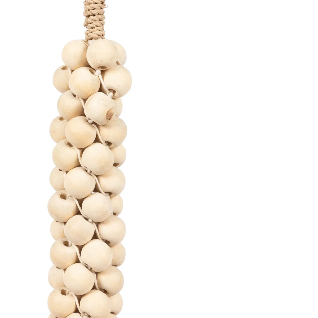 Bazar Bizar - Hangdecoratie 'Wooden Beads' (wit)