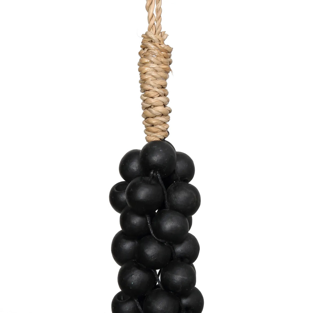 Bazar Bizar - Décoration à suspendre 'Perles en Bois' (Noir)