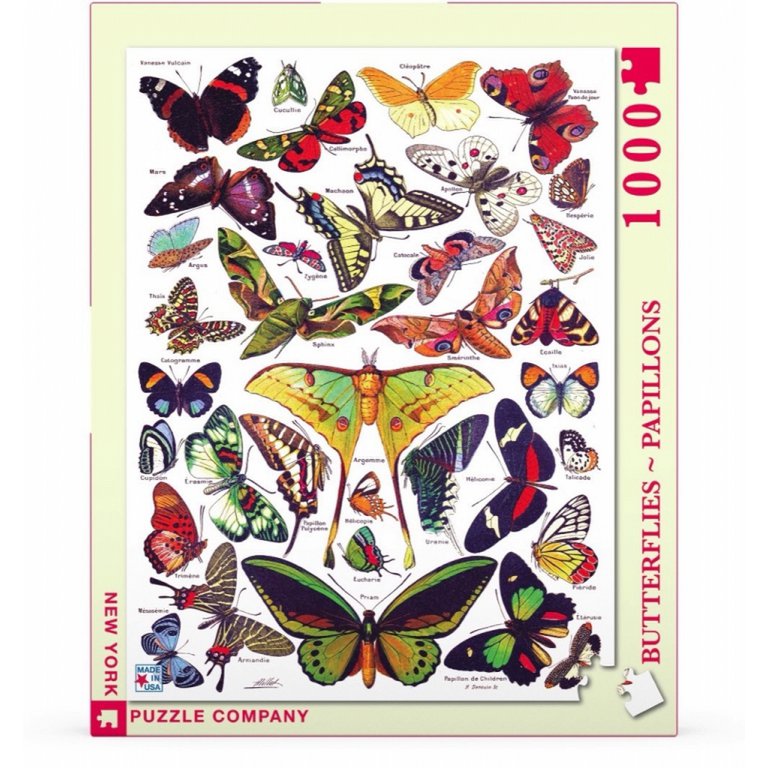 New York Puzzle Company - Puzzle 'Papillons~Papillons' (1000 pièces)