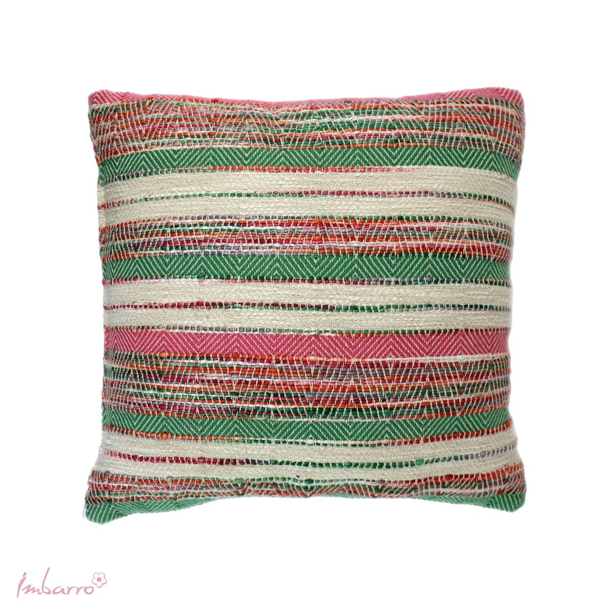 Imbarro - Coussin décoratif 'Marley' (45x45cm, Vert)