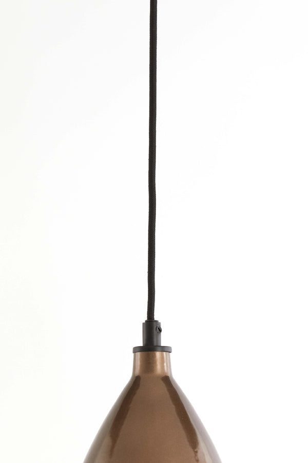 Light &amp; Living - Lampe à suspension 'Desi' (Taille S, Bronze Brillant)