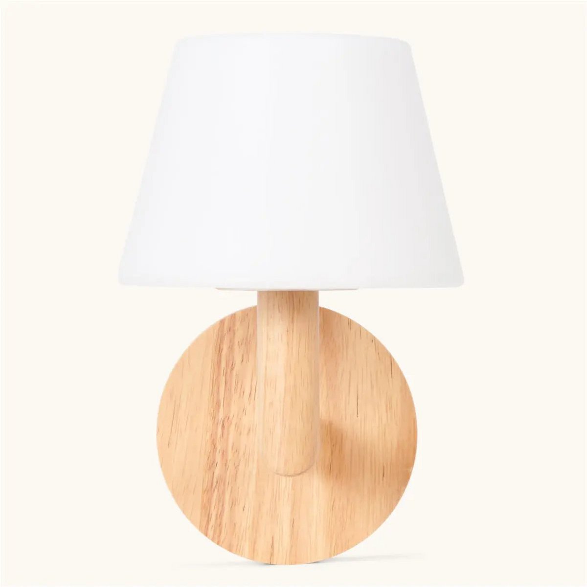 Tavellio-Amsterdam - Ted lichtbruin houten oplaadbare wandlamp | Draadloze en dimbare verlichting