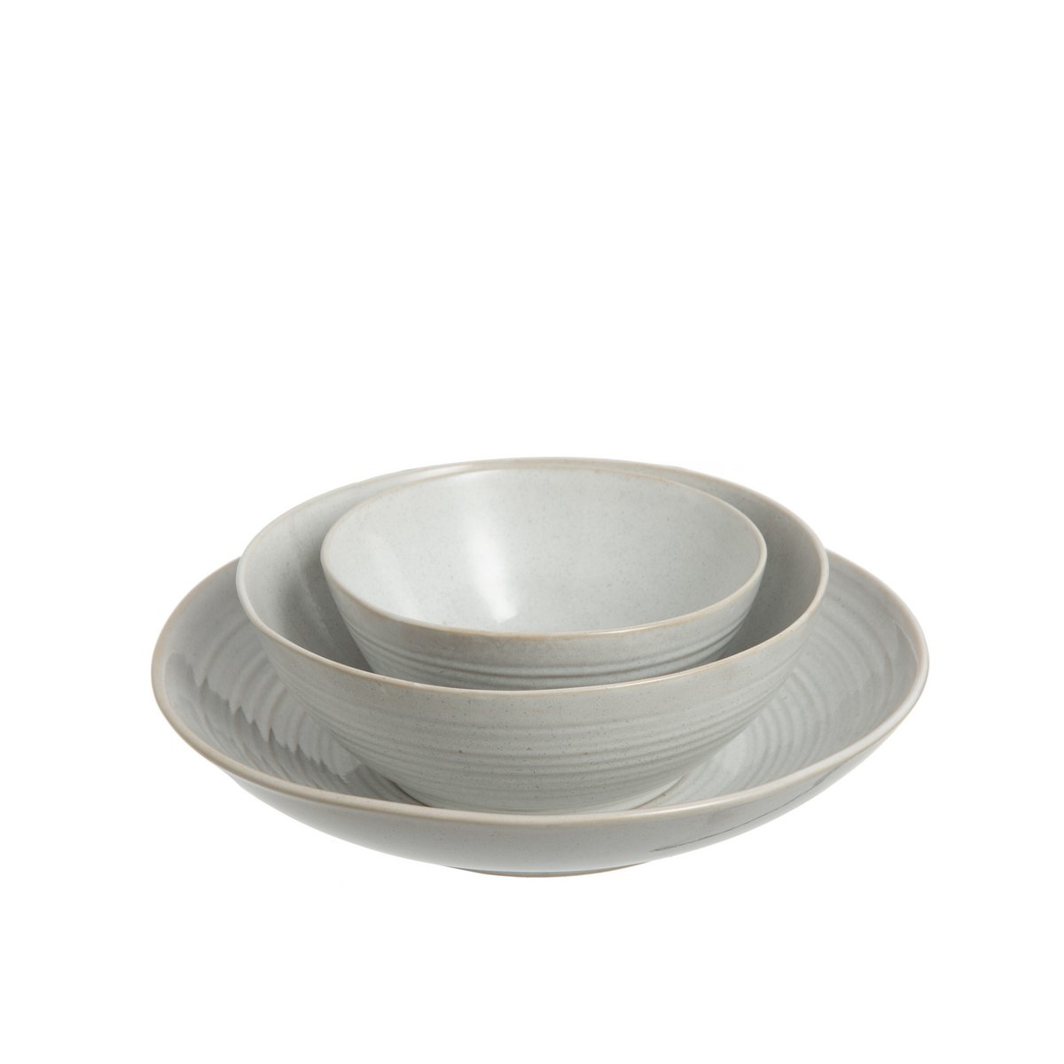 J-Line - Assiette Deep Noa - Porcelaine - Blanc