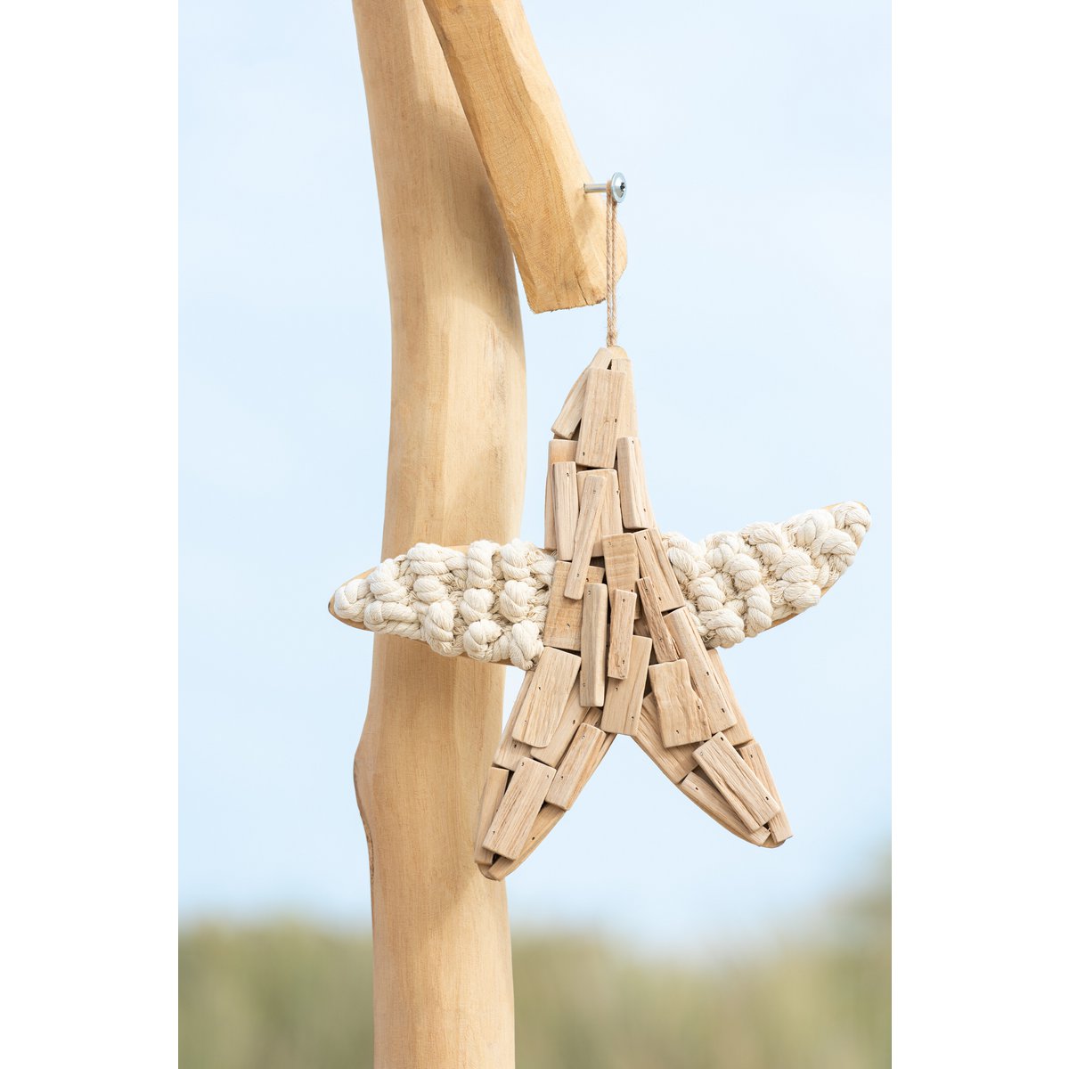 J-Line - Hanger Zeester - Hout - Naturel