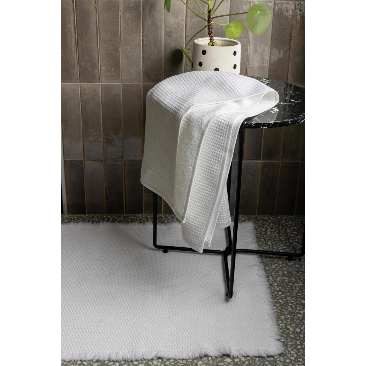 VIVARAISE - Elly Snow Plain badmat 54 x 64