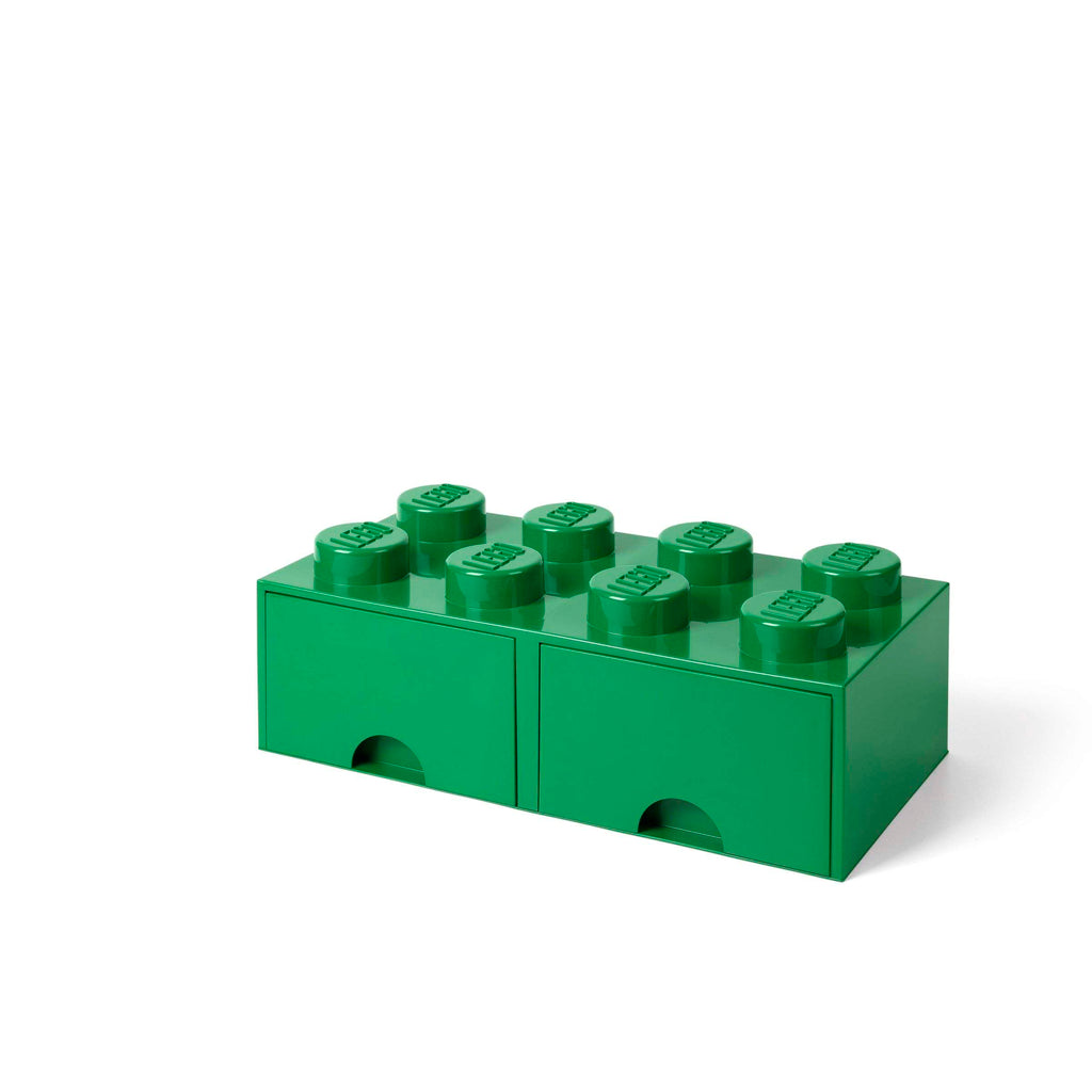 Lego - Opbergbox 'Brick 8' (Met twee lades, Groen)