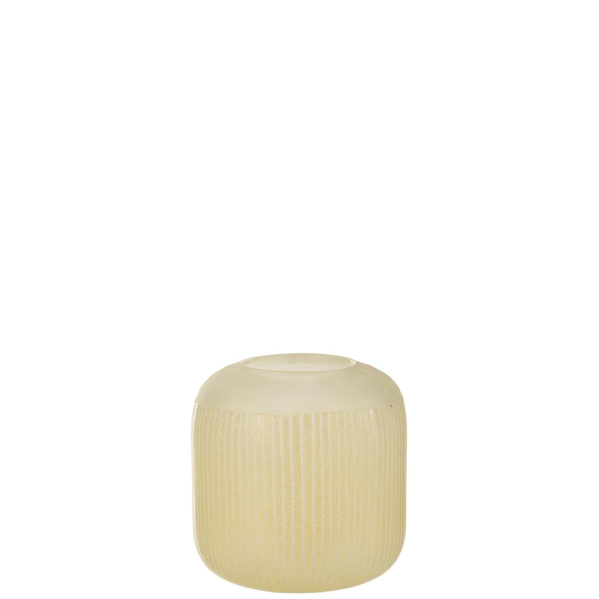 J-Line - Vase Stripes - Verre - Jaune Clair - Petit