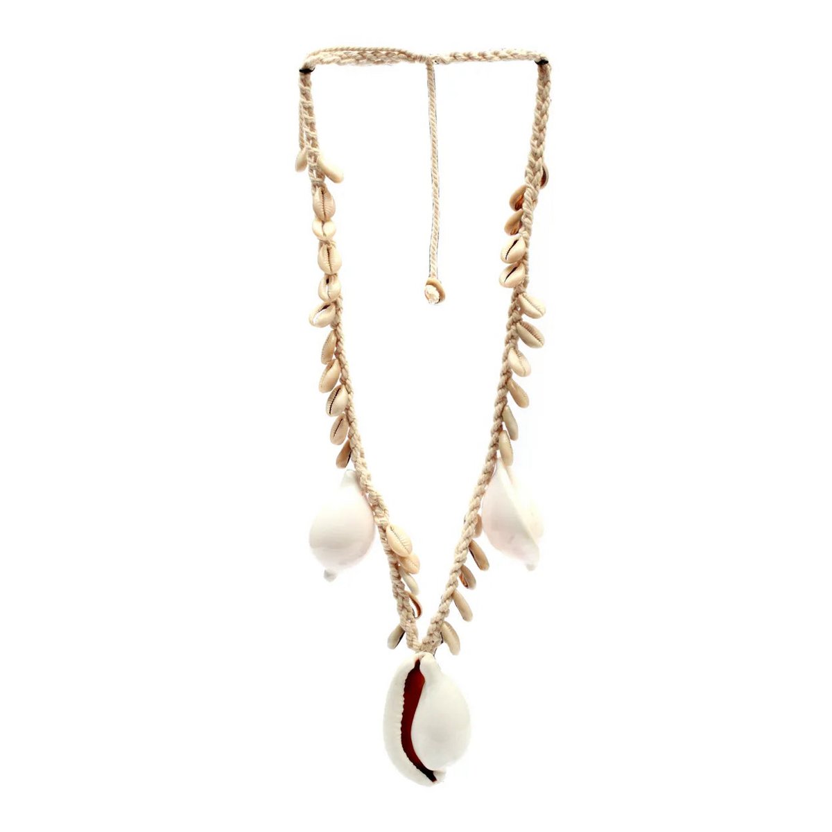 Bazar Bizar - Collier 'Grand Coquillage Cauri Blanc' (Blanc)