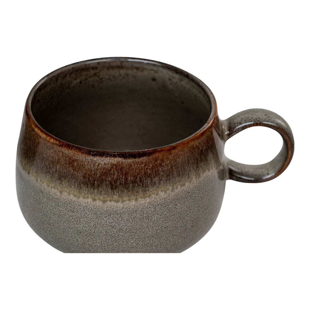 House Nordic - Selma Mug - Mug, céramique, gris/marron, ø10x7,5 cm, lot de 4