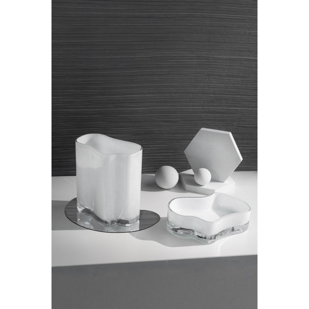 Element Accessories - Nieuw modern design grote kom of bord, geïnspireerd op CORAL en Aalto, COR08WH