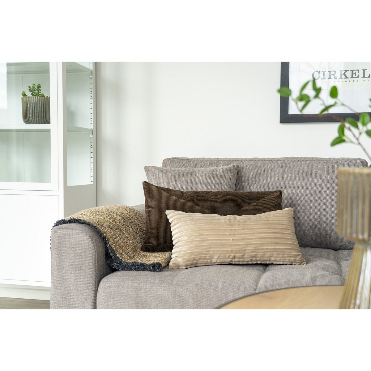 House Nordic - Alburry Cushion - Kissen, beige, 30x60 cm