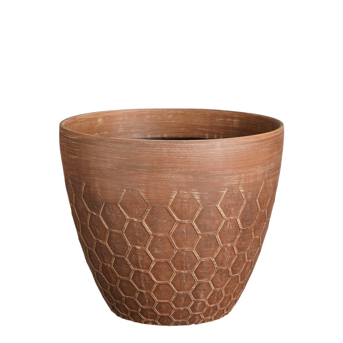 Mica Décorations - Pot de Fleur d'Extérieur Bravo - H32,5 x Ø38 cm - Ruche en Cuivre