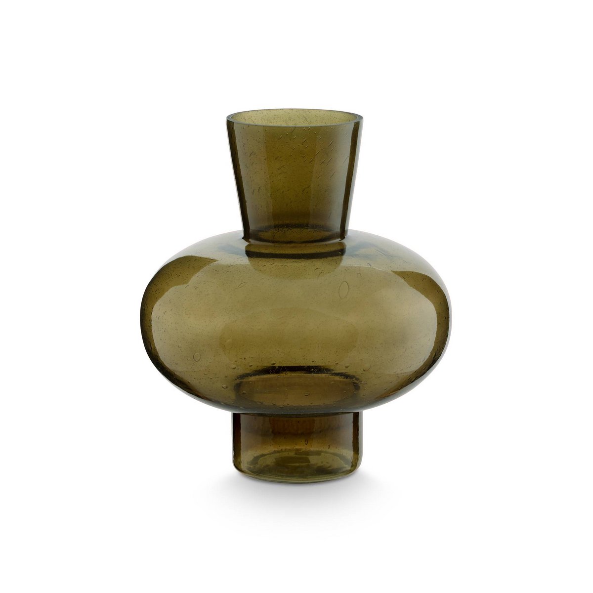 vtwonen - Vase 'Glass' (Grün, 27cm)