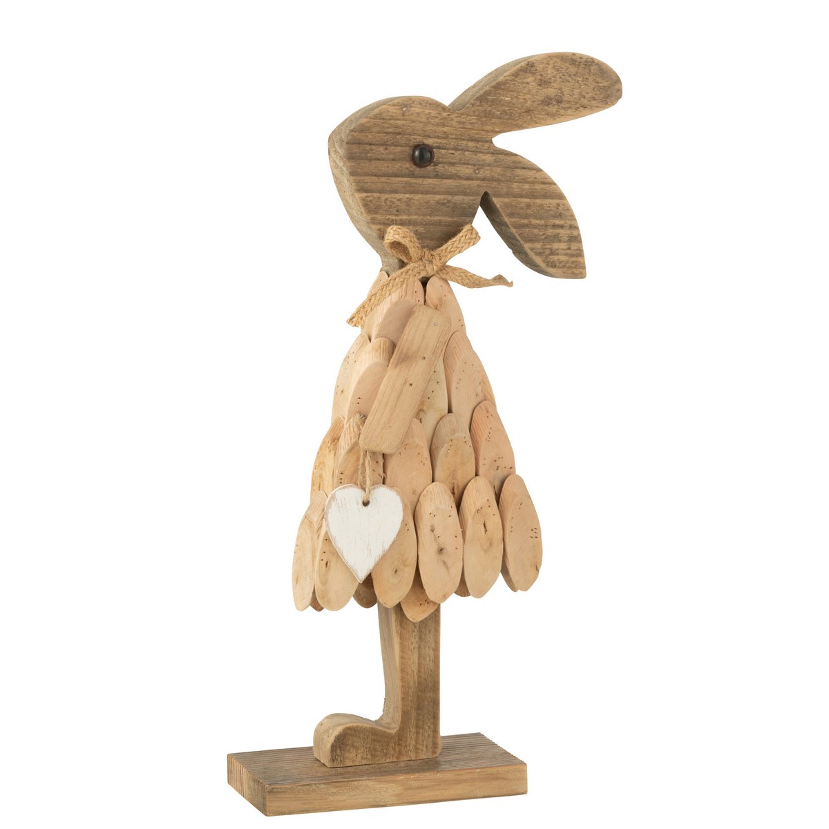 J-Line - Robe Lapin Sur Pied Droit Bois Naturel