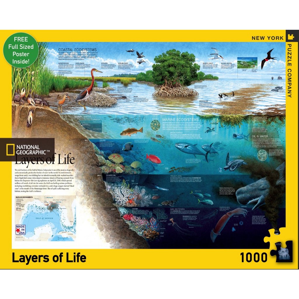 New York Puzzle Company - Puzzle „Layers of Life“ (1000 Teile)