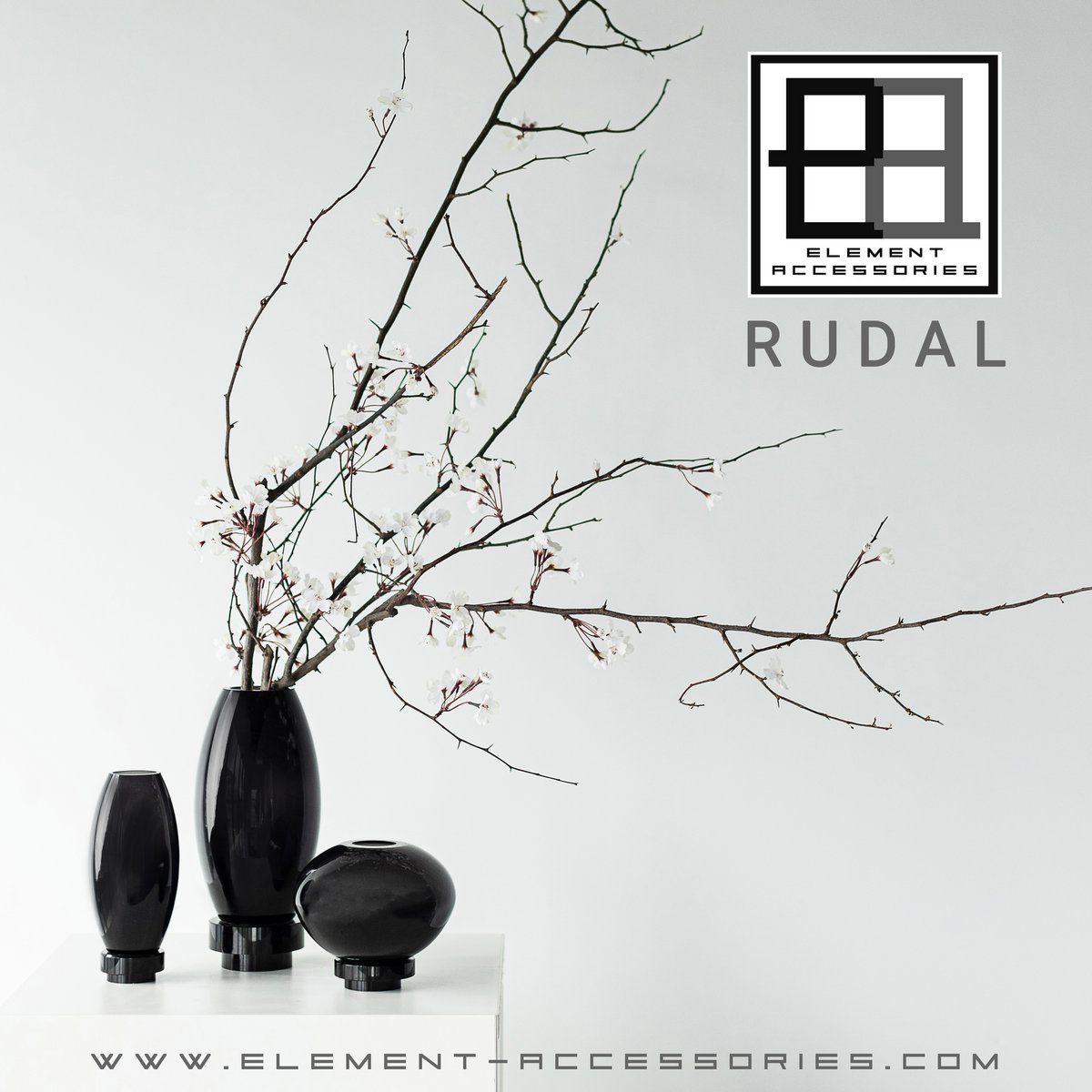 Element Accessories - Grote schaal modern innovatief design, RUD12ZW, luxe glas