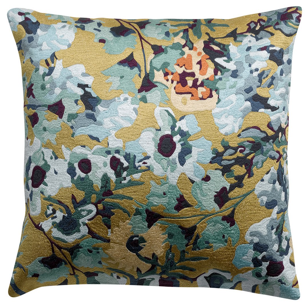 VIVARAISE - Coussin Hortense brodé Multicolore 45 x 45