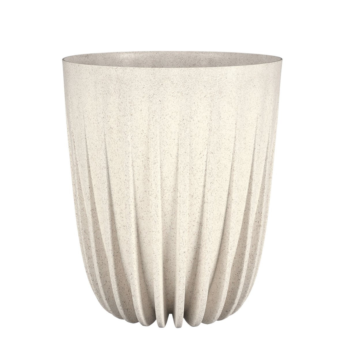 Mica Décorations - Pot de Fleur Lungo - H36 x Ø30 cm - Polypropylène - FSC Mix - Blanc Cassé