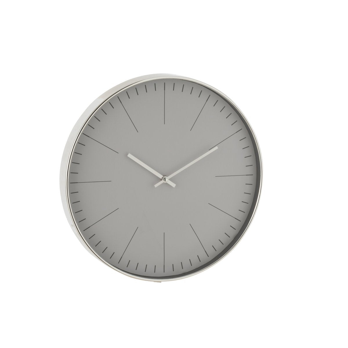 J-Line - Silvesteruhr - Kunststoff - Silber - Ø39cm