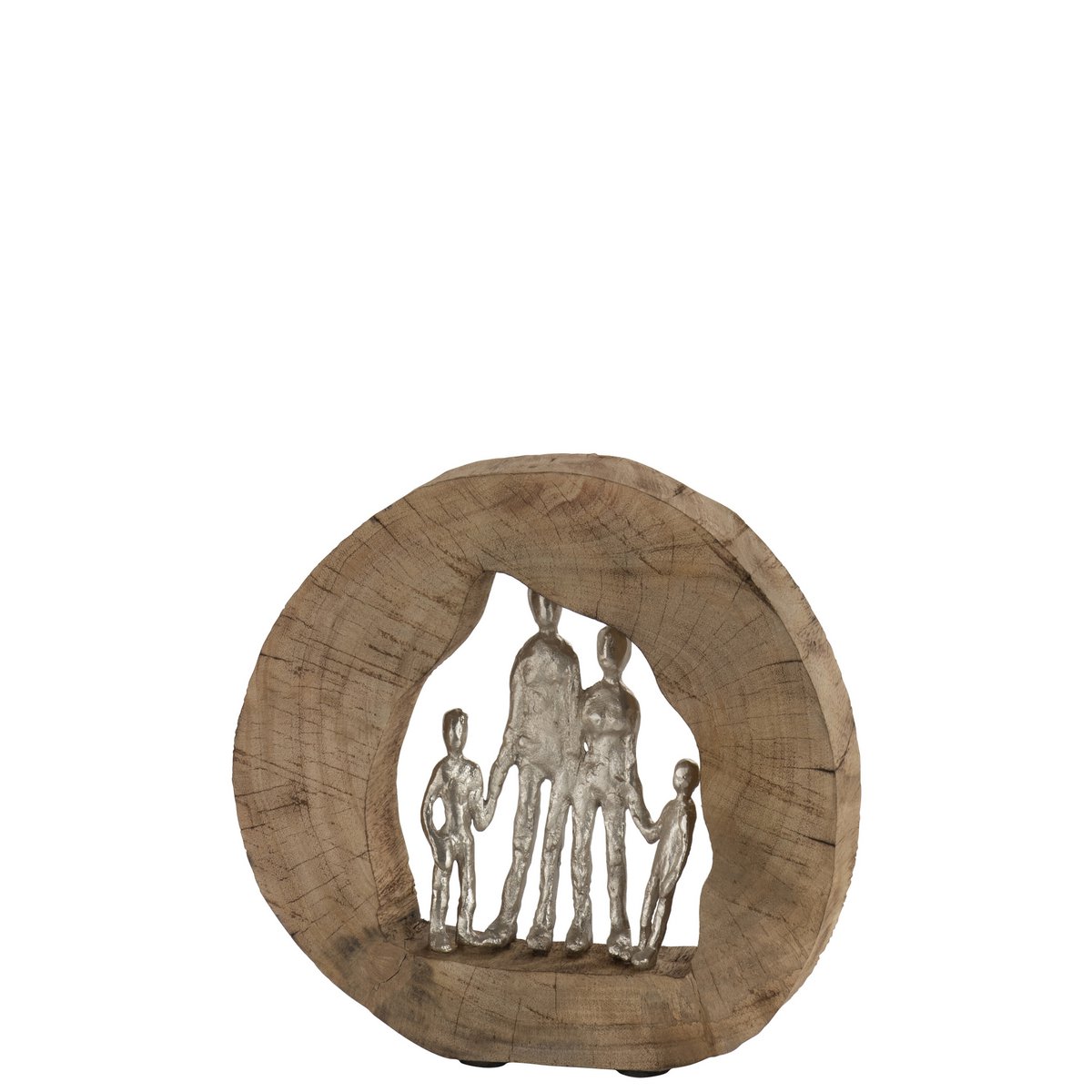 J-Line - Famille de figurines - Bois/Aluminium - Naturel/Argent