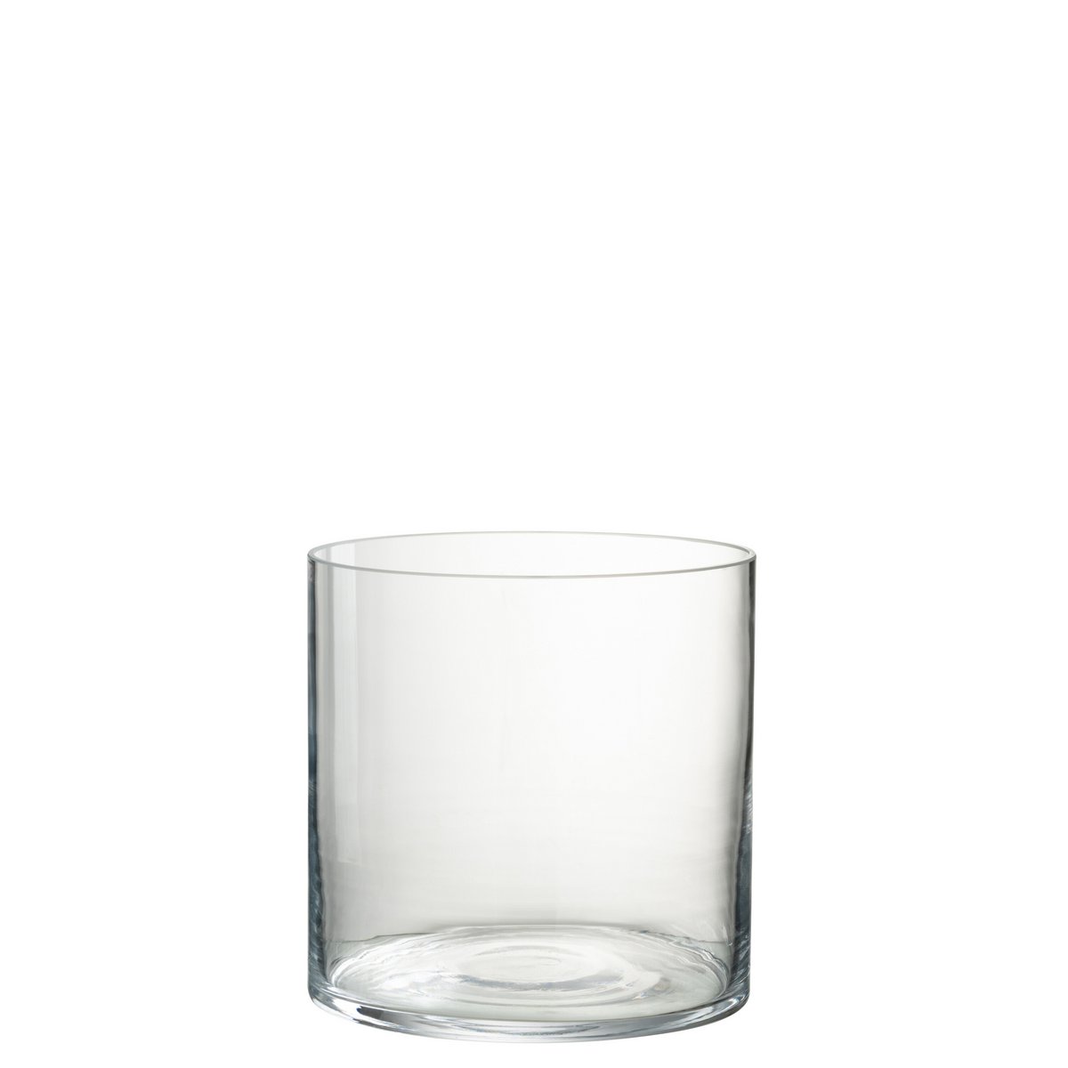 J-Line - Lanterne Ronde - Bougeoir - Verre - Transparent - Petit -