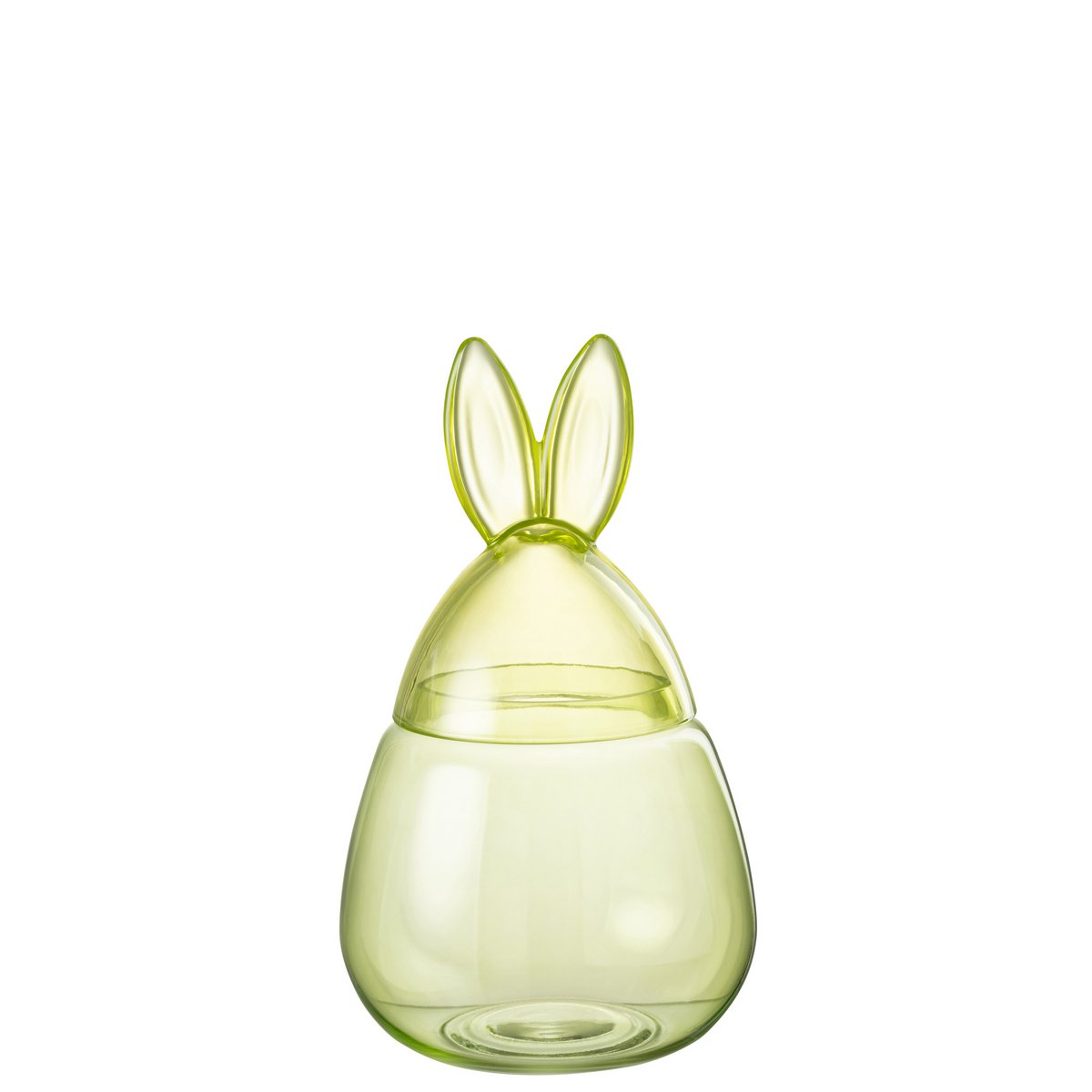 J-Line - Pot de Rangement Lapin - Verre - Vert - Petit