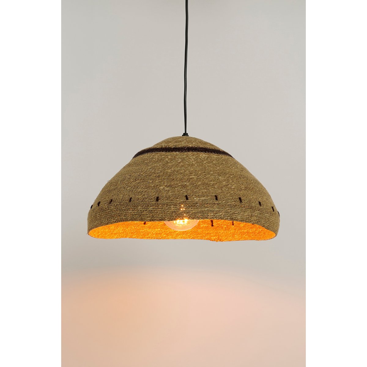 Mica Decorations - Lampe à suspension Joulz - H22 x Ø41 cm - Jute - Marron clair