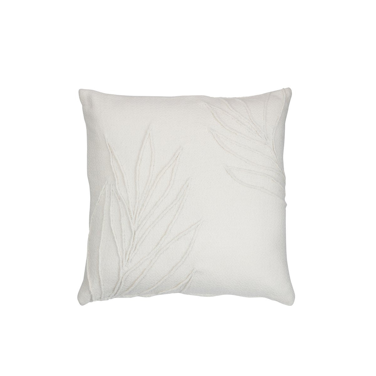 J-Line - Drap de Coussin Carré Fin - Polyester - Blanc