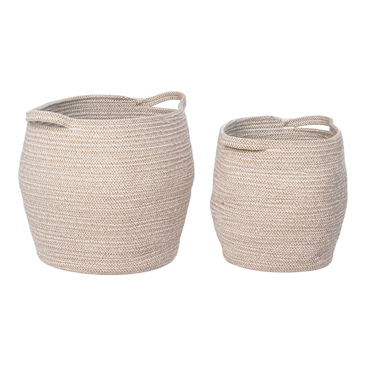 House Nordic - Lamas Basket - Korb, Baumwolle, Beige, 2er-Set