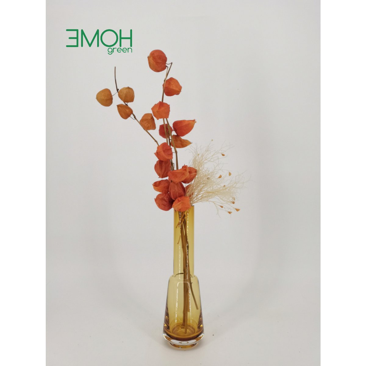 Element Accessories - Retro stijl grote moderne stijlvolle design vaas, amberkleur, TYLER14AM