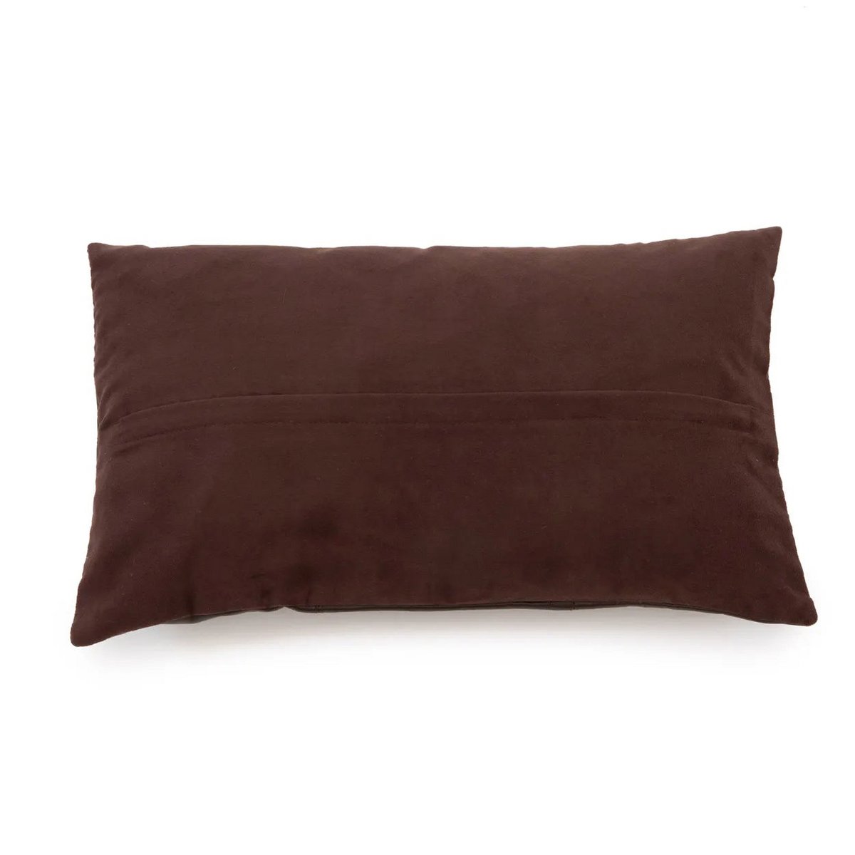 Bazar Bizar - Housse de coussin en cuir 'Six Panel' (Chocolat, 30x50)