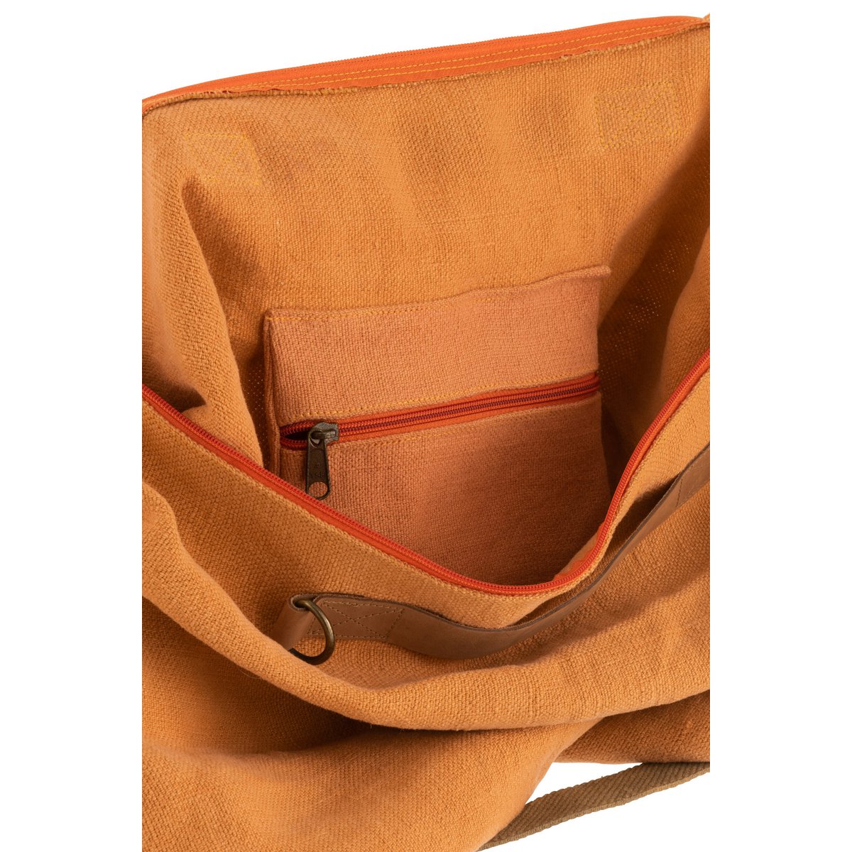 J-Line – Reisetasche aus gewaschenem Jute-Orange