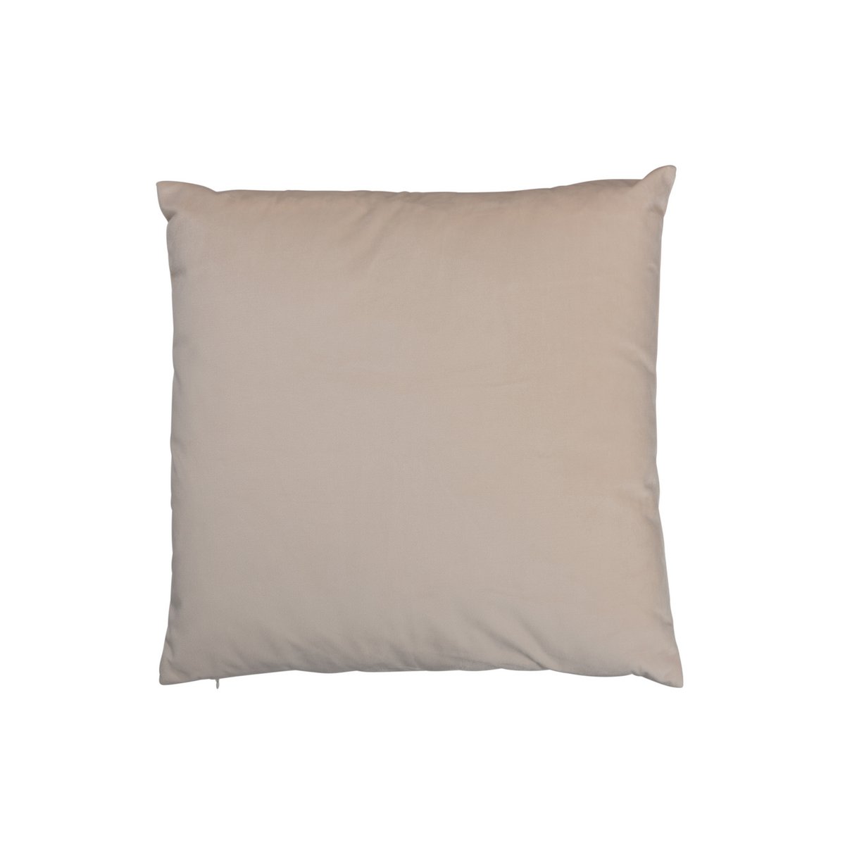 J-Line - Coussin Carré Velours - Velours - Crème