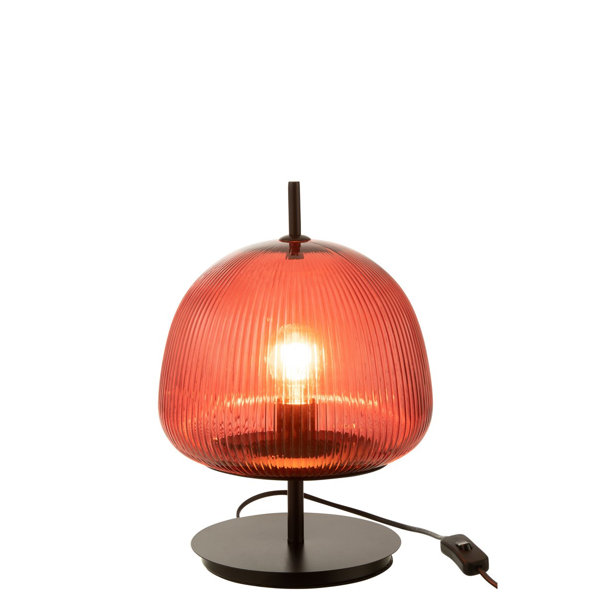 J-Line - Lampe de table Oasis - Verre - Rouge - Petit