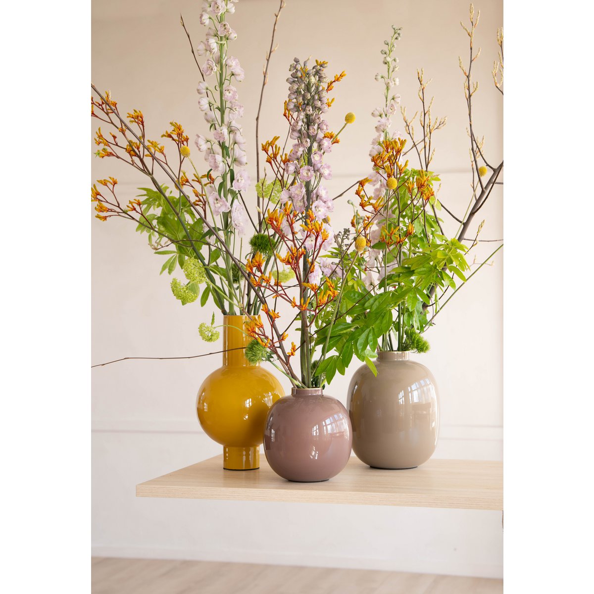 Pip Studio - Vase Metal Medium Ocher 24x40cm