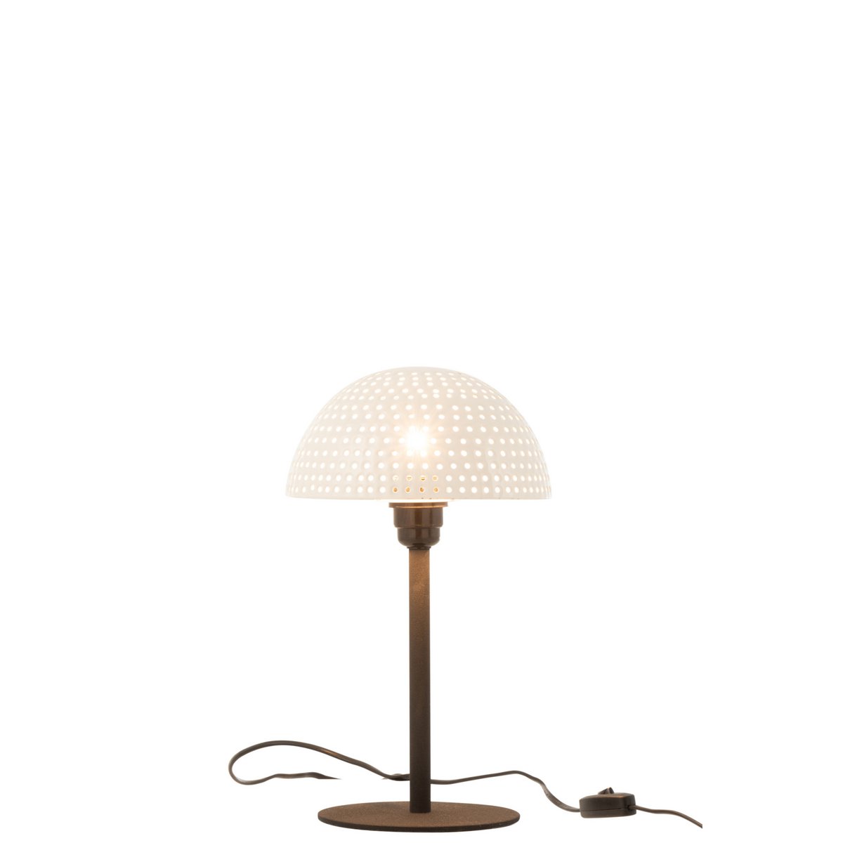 J-Line - Lampe de Table Mushroom Balls - Métal - Blanc/Noir - Petit