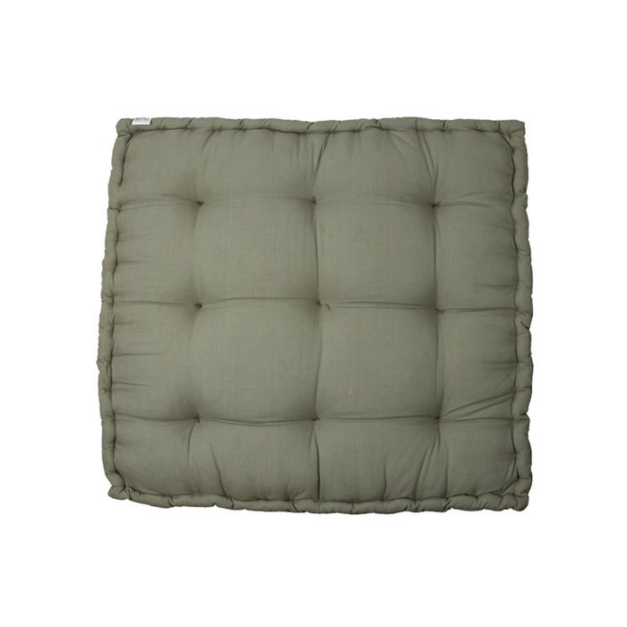 Mme. Bloom - Coussin palette en velours 'Delfina' (80cm x 80cm, Olive)